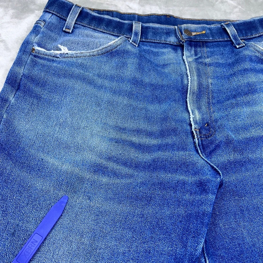 VTG Levi's 852 Orange Tab Jeans Blue Denim Regular Fit Men Sz 38 Fits 35
